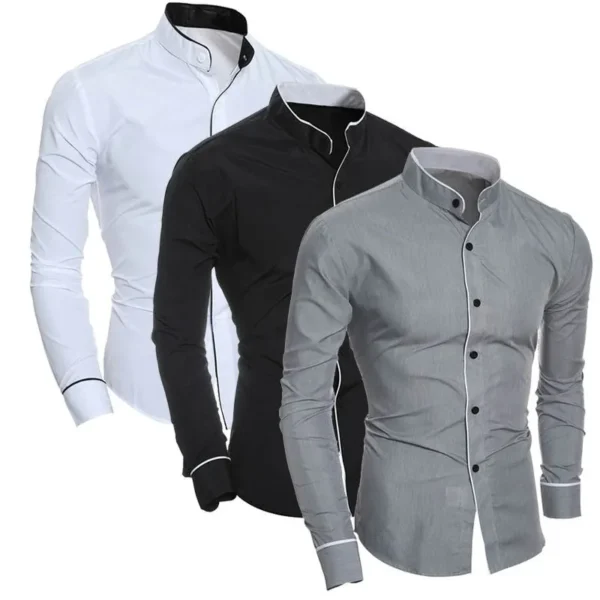  Men's long sleeve shirt, casual casual, in multiple colors