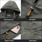 Windbreaker Men Tactical Jacket Waterproof , Diff Size & Color - Image 4