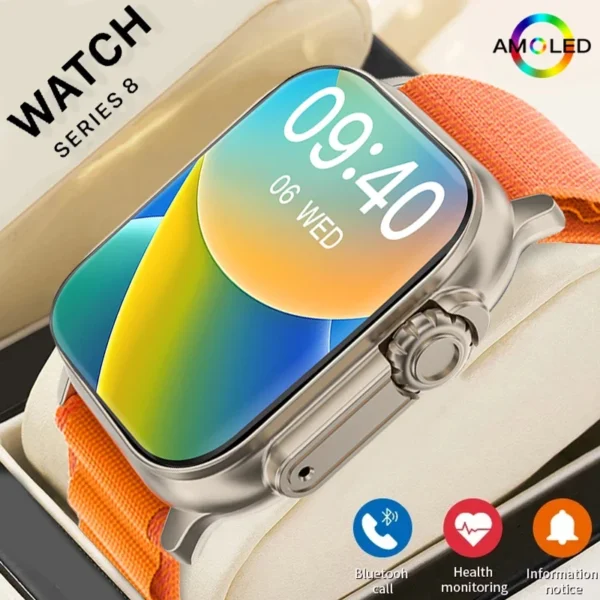 T900 Ultra 2 Men's Smart Watch, AMOLED Display, NFC Compass