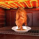 Stainless Steel Chicken Grill - Silver Color<br>