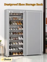 Multilayer Anti-Dust Shoe Storage Cabinet , Multi Color - Shoe Shelf