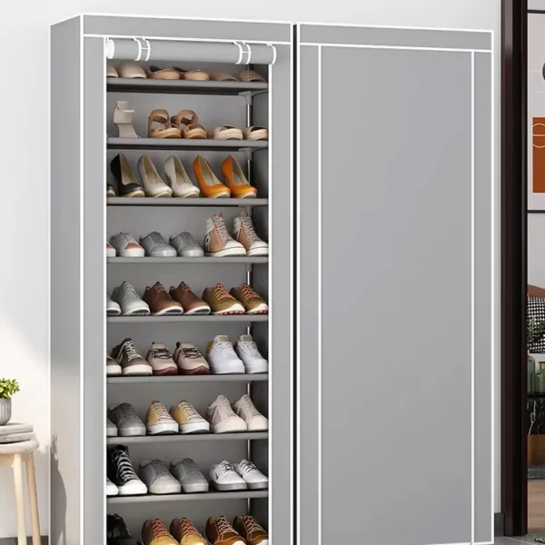 Multilayer Anti-Dust Shoe Storage Cabinet , Multi Color - Shoe Shelf
