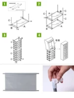 Multilayer Anti-Dust Shoe Storage Cabinet , Multi Color - Shoe Shelf - Image 5