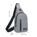 Small crossbody bag for men - grey<br> - Image 2