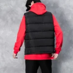 Winter sleeveless pump jacket with waterproof zipper - black and blue - Image 6