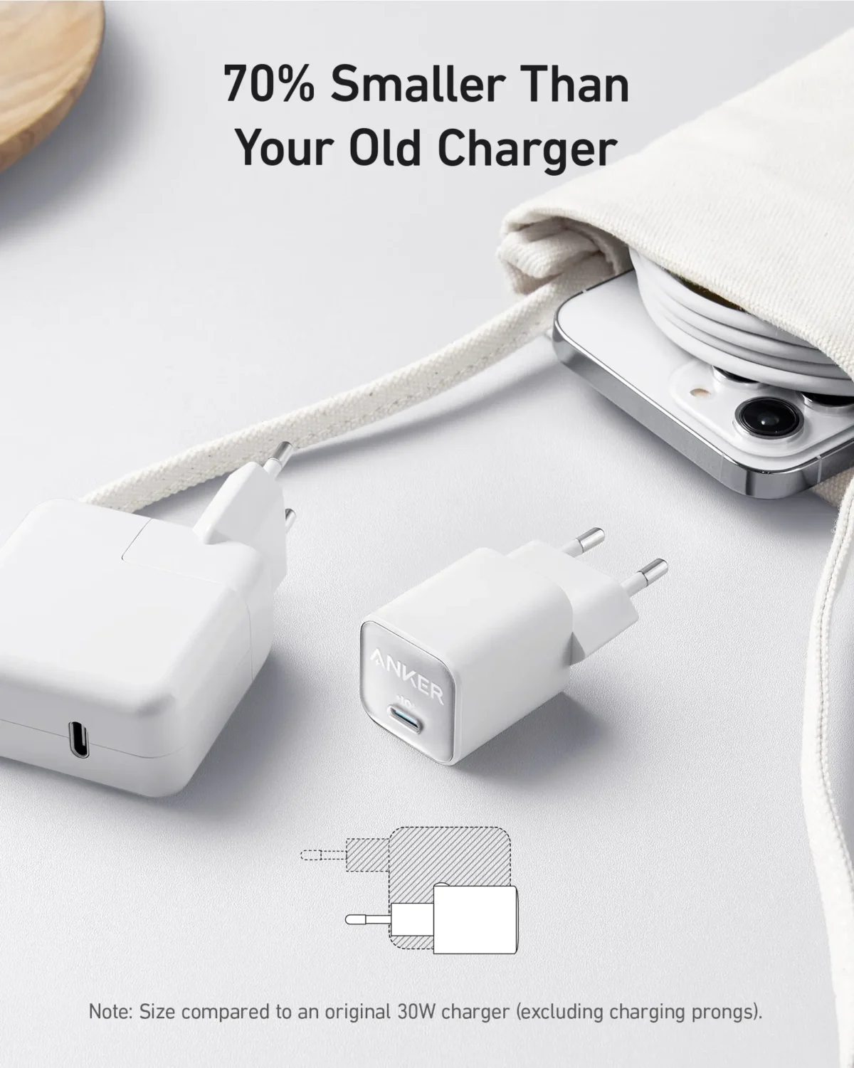 Anker USB C Fast Charger 30W (Nano 3) Portable Charger Type C Charger for iPhone and Galaxy<br> - Image 3