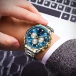 POEDAGAR Luxury Sports Watch Men Quartz Waterproof Luminous Date Stainless Steel - Image 5