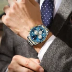 POEDAGAR Luxury Sports Watch Men Quartz Waterproof Luminous Date Stainless Steel - Image 6