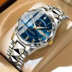 POEDAGAR Men's Luxury Watch Waterproof Luminous Metal Bracelets - Image 2