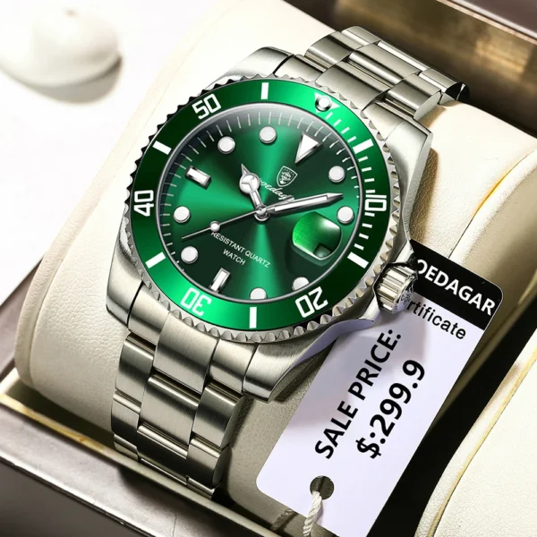 POEDAGAR Luxury Man Wristwatch Waterproof - Date - Stainless Steel