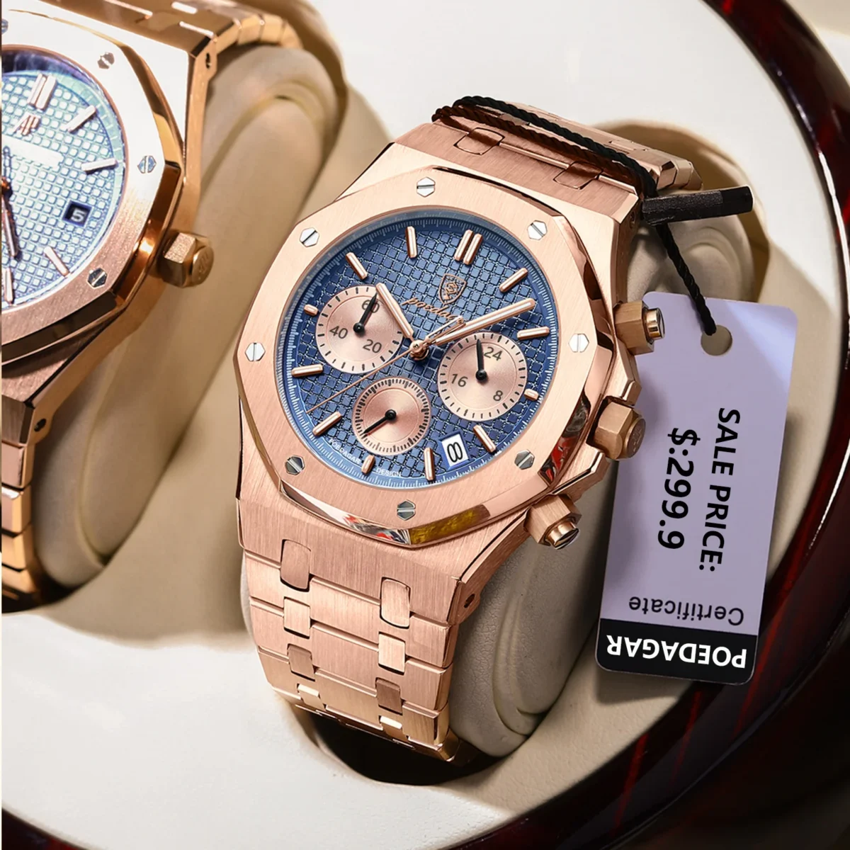 POEDAGAR Classic Men's Watches Trend Fashion Original Quartz Watch for Man Waterproof Steel - Image 2