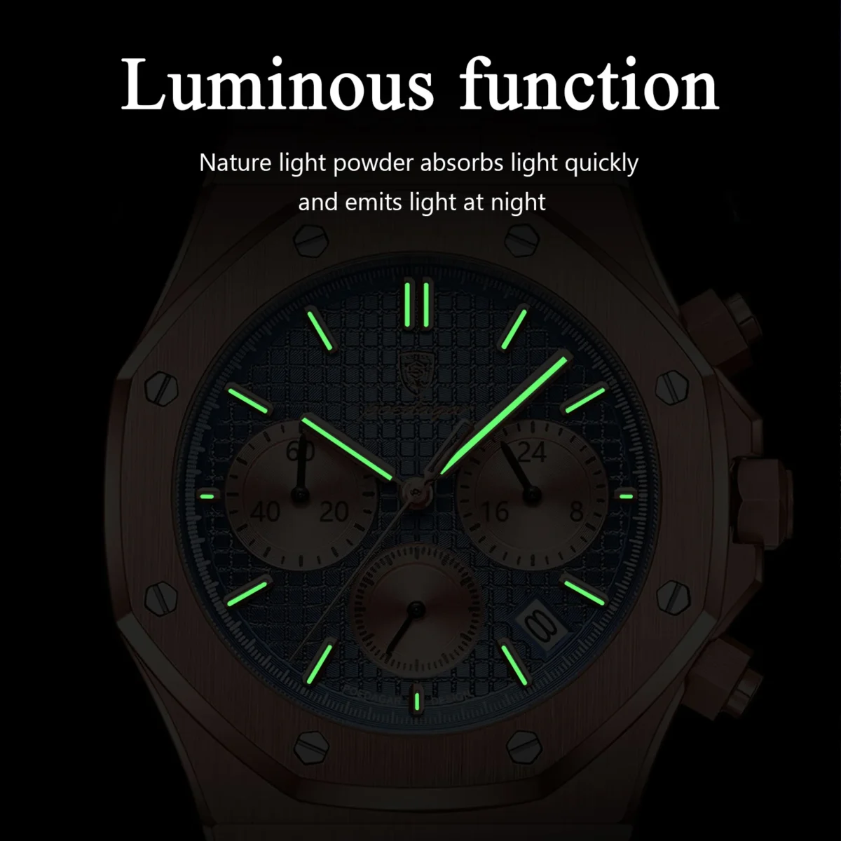 POEDAGAR Classic Men's Watches Trend Fashion Original Quartz Watch for Man Waterproof Steel - Image 5