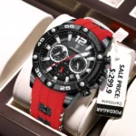 POEDAGAR Men's Sport Illuminated Waterproof Watch - Silicone Bracelets - Image 6