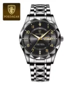 POEDAGAR Men's Luxury Watch Waterproof Luminous Metal Bracelets - Image 16