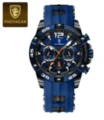 POEDAGAR Men's Sport Illuminated Waterproof Watch - Silicone Bracelets - Image 8