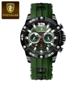 POEDAGAR Men's Sport Illuminated Waterproof Watch - Silicone Bracelets - Image 14