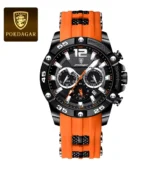 POEDAGAR Men's Sport Illuminated Waterproof Watch - Silicone Bracelets - Image 13