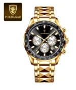 POEDAGAR Luxury Sports Watch Men Quartz Waterproof Luminous Date Stainless Steel - Image 7
