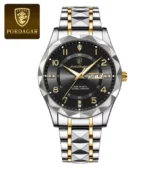 POEDAGAR Men's Luxury Watch Waterproof Luminous Metal Bracelets - Image 15