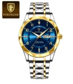 POEDAGAR Men's Luxury Watch Waterproof Luminous Metal Bracelets - Image 11