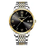 POEDAGAR Luxury Mens Watch Luminous Waterproof Unique Striped Stainless - Image 7
