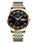 POEDAGAR Luxury Mens Watch Luminous Waterproof Unique Striped Stainless - Image 8