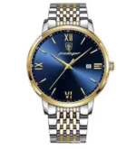 POEDAGAR Luxury Mens Watch Luminous Waterproof Unique Striped Stainless - Image 9