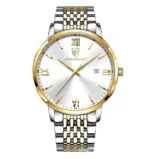 POEDAGAR Luxury Mens Watch Luminous Waterproof Unique Striped Stainless - Image 10