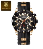 POEDAGAR Men's Sport Illuminated Waterproof Watch - Silicone Bracelets - Image 10