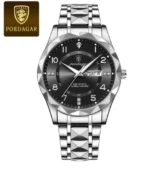 POEDAGAR Men's Luxury Watch Waterproof Luminous Metal Bracelets - Image 9