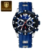 POEDAGAR Men's Sport Illuminated Waterproof Watch - Silicone Bracelets - Image 7
